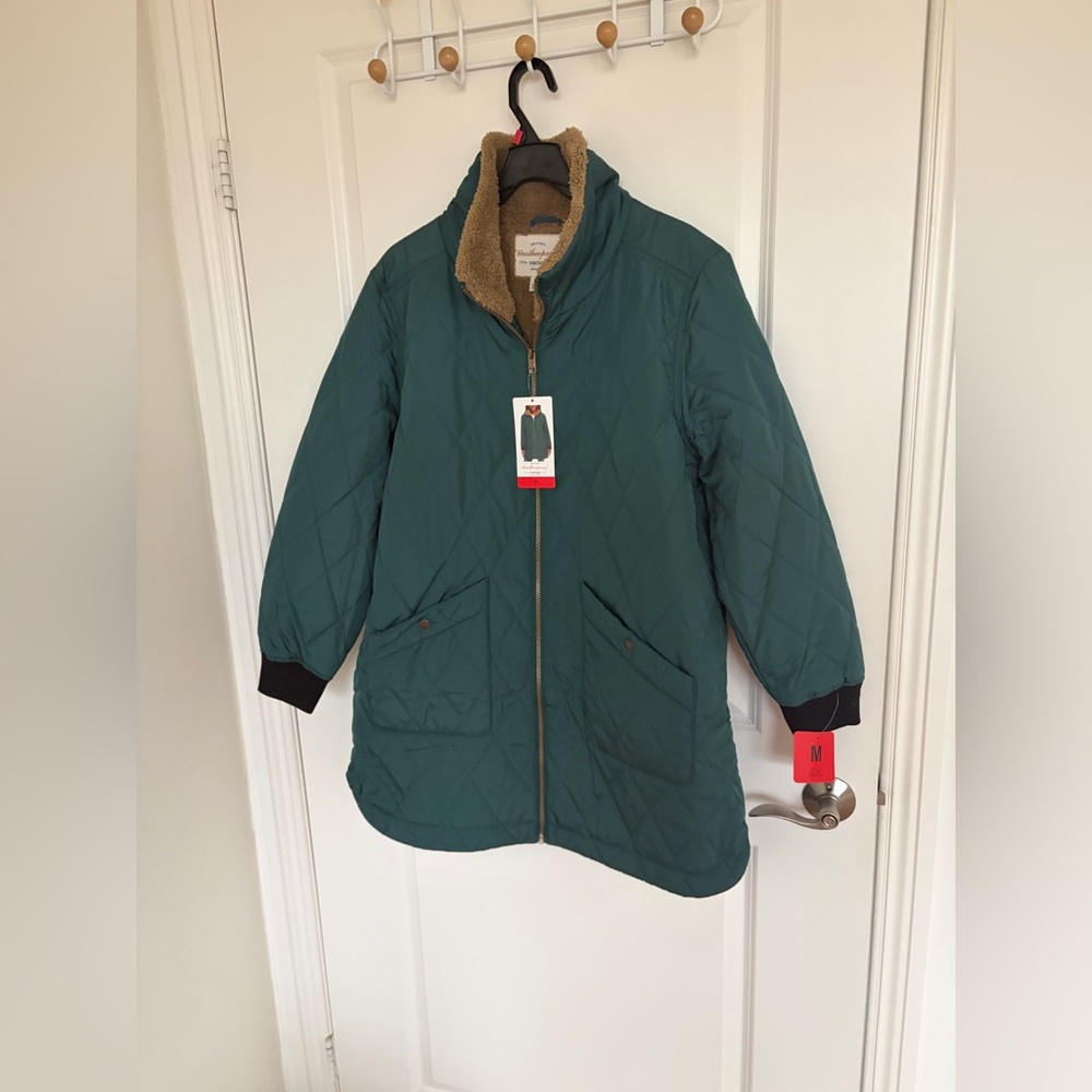 ❤️Weatherproof Women's Quilted Green Puffer Coat size M New with tag - Picture 6 of 8